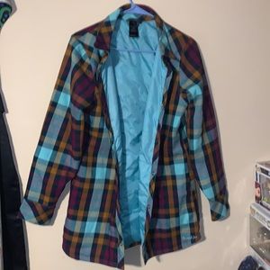 The North Face Womens Plaid Button Down Shirt Jacket Medium